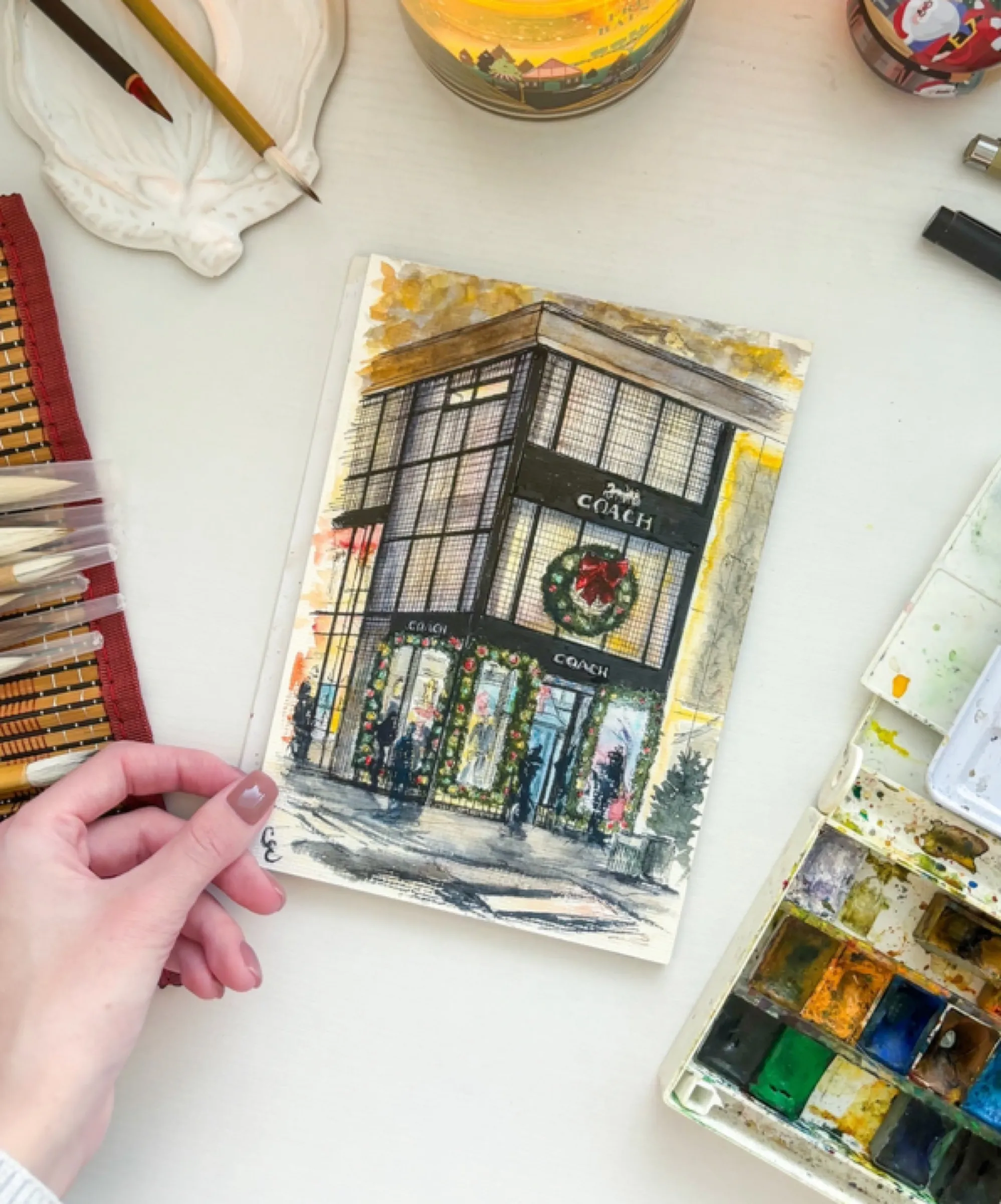 Christmas in New York — illustration by Katya Studenaya