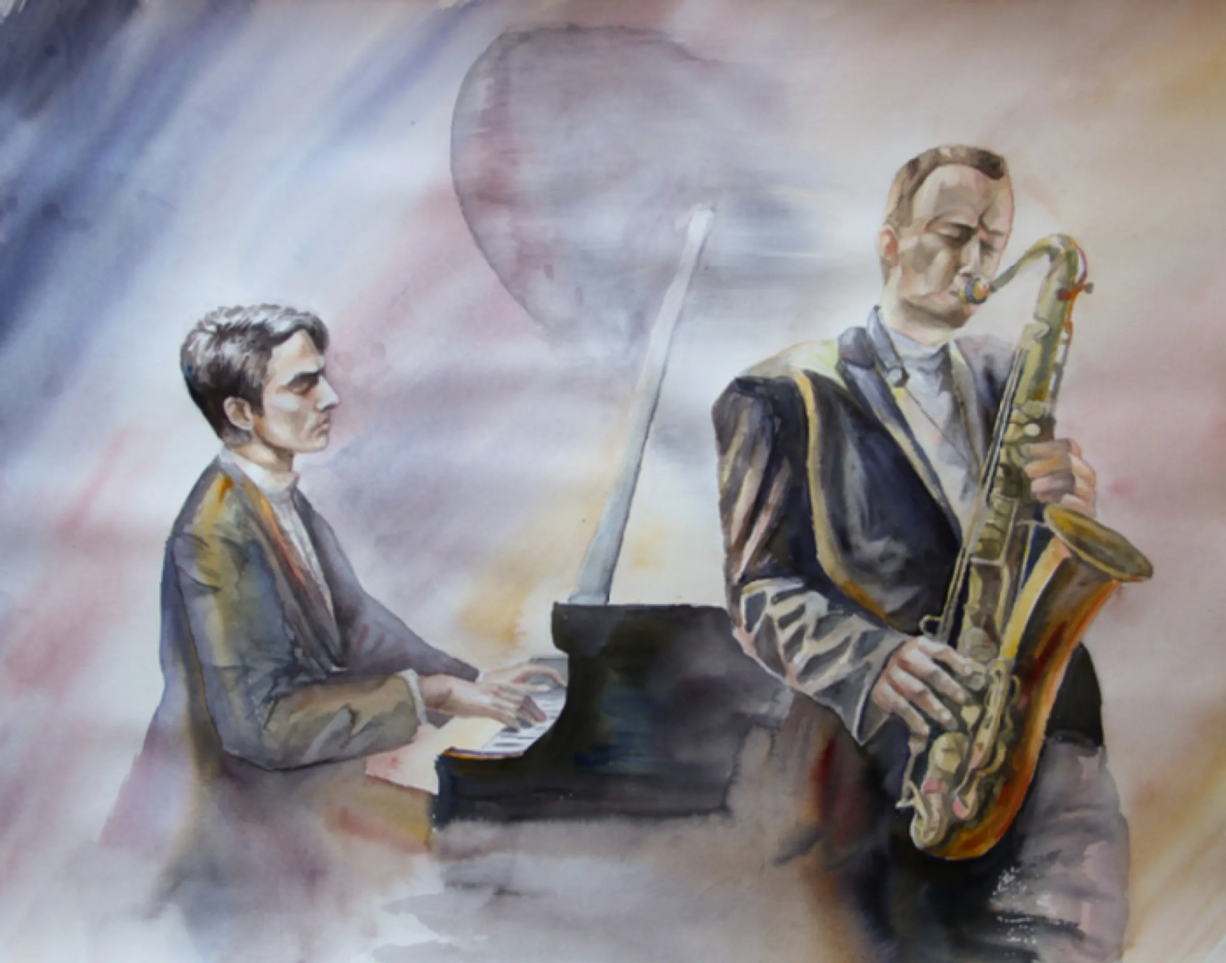 Jazz watercolor series — illustration by Katya Studenaya