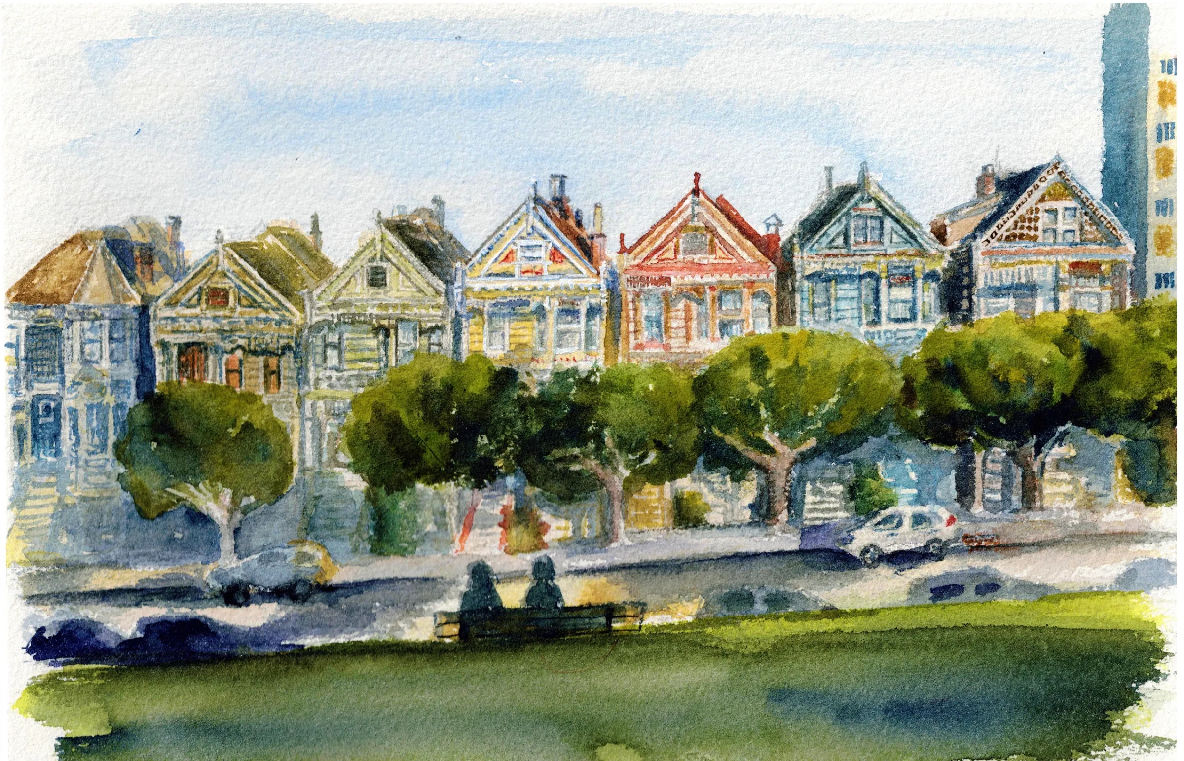 Painted Ladies — print — Watercolor print, limited edition by Katya Studenaya